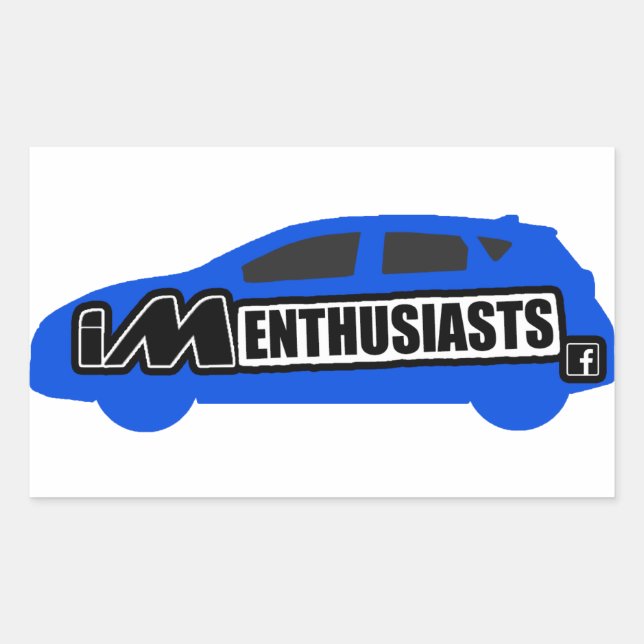 iM Enthusiast Sticker Rektangulärt Klistermärke (Framsida)