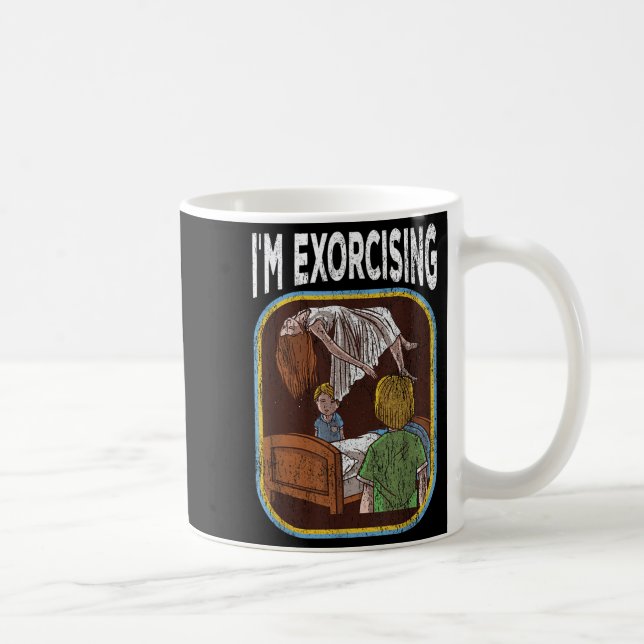 Im Exorciing Funny Exercise Kaffemugg (Höger)