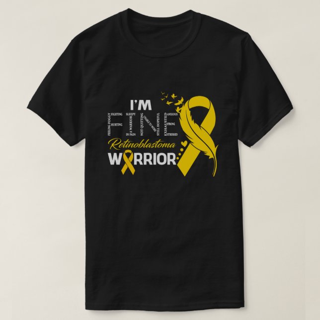 I'm Fine Retinoblastoma Warrior Awareness Feather T Shirt (Design framsida)
