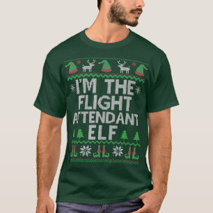 Im flygassistenten Elf Funny God jul T Shirt