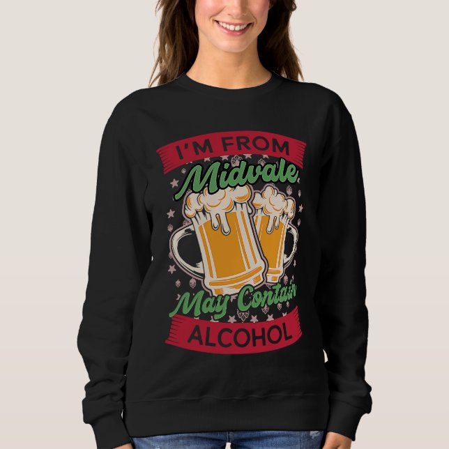 Im From Midvale May Contain Alcohol Beer  UT T Shirt (Framsida)