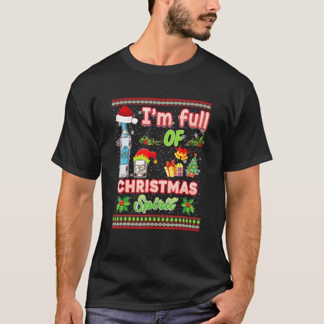 I'm Full Of Holiday Spirit Vodka  Drinking T Shirt (Framsida)