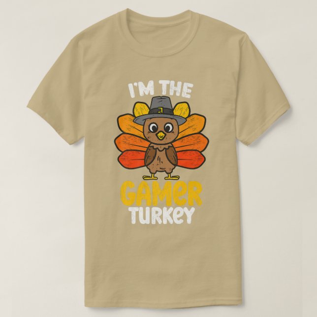 Im Gamer Turkey Happy thanksgiving 2022 Hösten T Shirt (Design framsida)