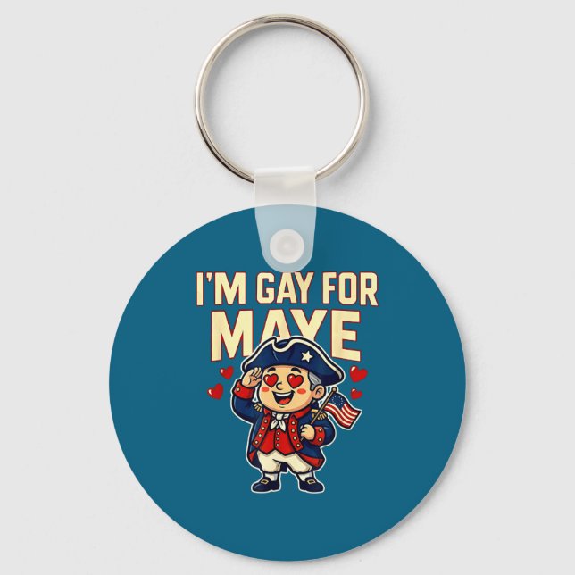 I'm Gay For Maye Funny Hearts  Nyckelring (Framsida)