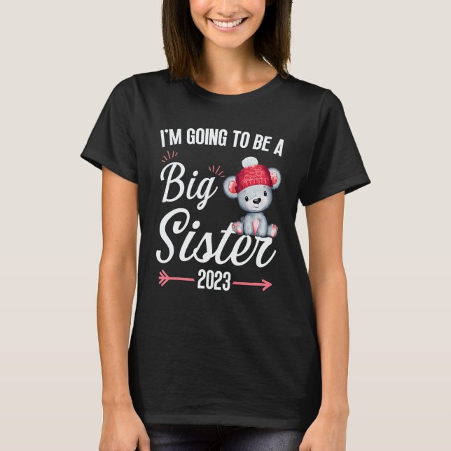 I'm going to be a big sister announcement pregnanc t shirt (Framsida)