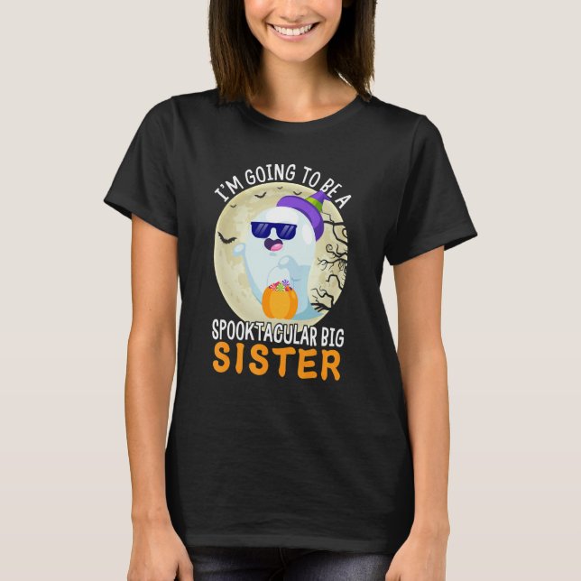 Im Going To Be A Big Sister spooktacular Ghost Ann T Shirt (Framsida)