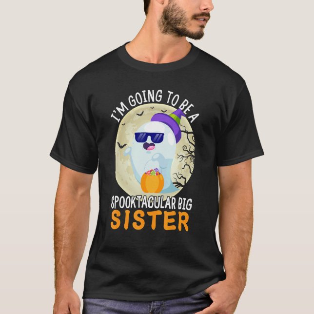 Im Going To Be A Big Sister spooktacular Ghost Ann T Shirt (Framsida)