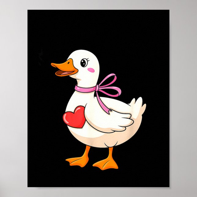 I'm Goosey For You Coquette Valentine Goose  Poster (Framsidan)