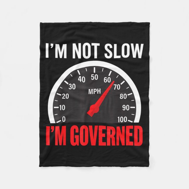 I'm Governed Speed Limiter Funny Trucker Truck Dri Fleecefilt (Framsidan)