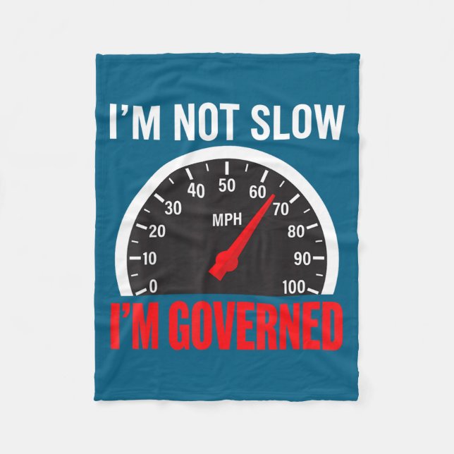 I'm Governed Speed Limiter Funny Trucker Truck Dri Fleecefilt (Framsidan)
