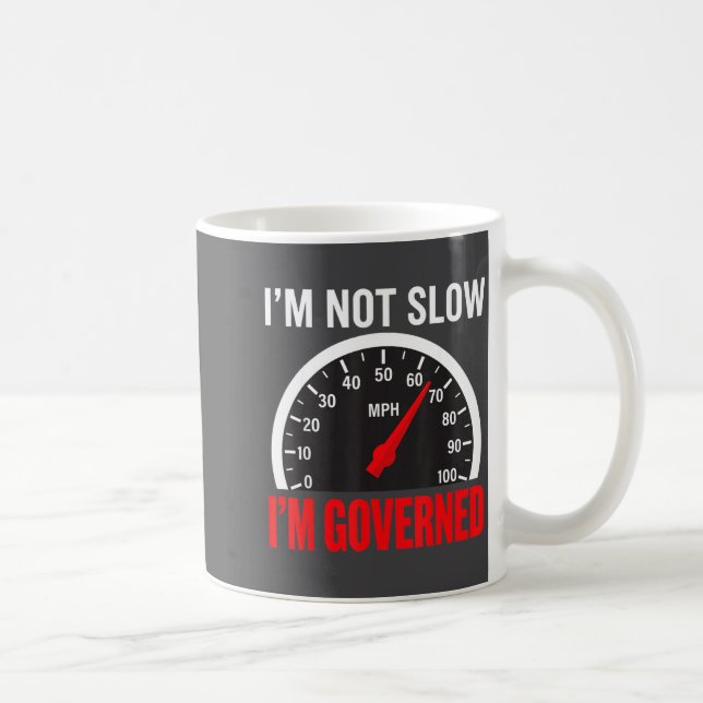 I'm Governed Speed Limiter Funny Trucker Truck Dri Kaffemugg (Höger)