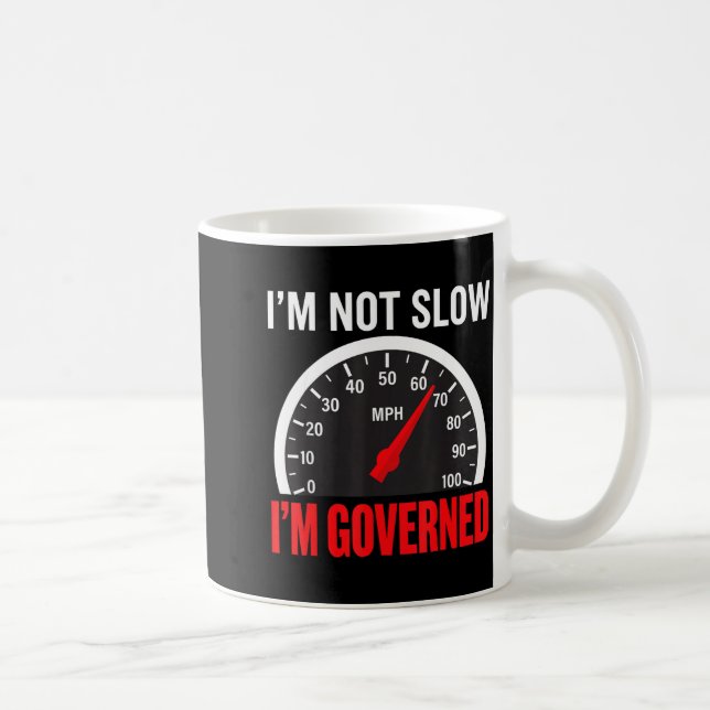 I'm Governed Speed Limiter Funny Trucker Truck Dri Kaffemugg (Höger)