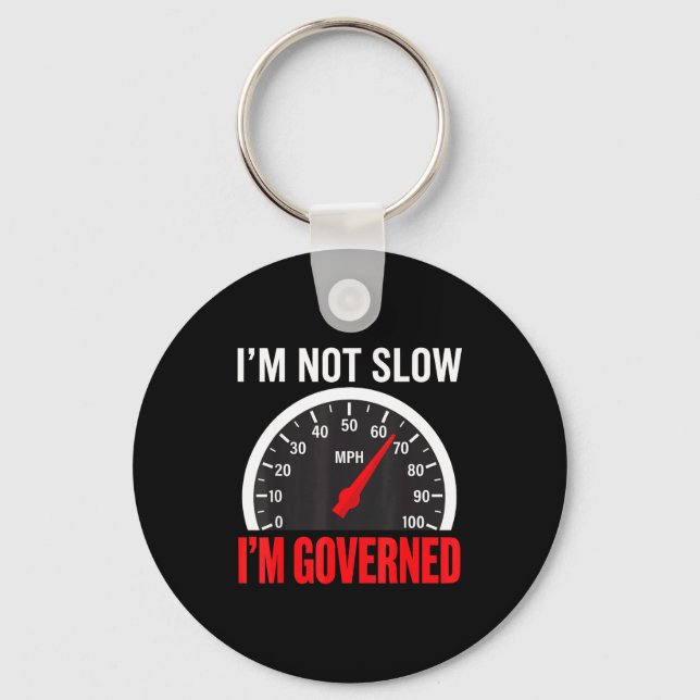 I'm Governed Speed Limiter Funny Trucker Truck Dri Nyckelring (Framsida)