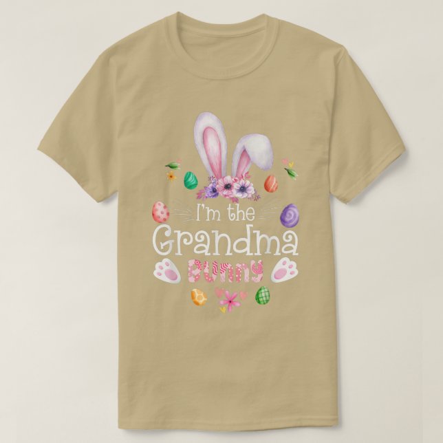 Im Grandma Bunny shirt Påsk Day Grandma Gift T Shirt (Design framsida)