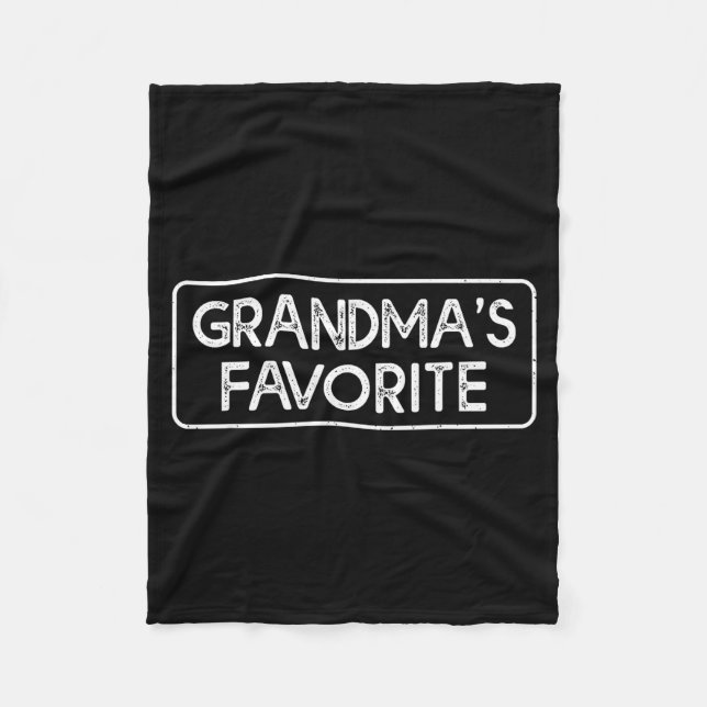 I'm Grandma's Favorite Funny Grandson Granddaughte Fleecefilt (Framsidan)