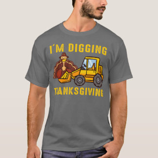 Im Gräver Thanksgiving Turkiet Tractor Småbarn Kid T Shirt