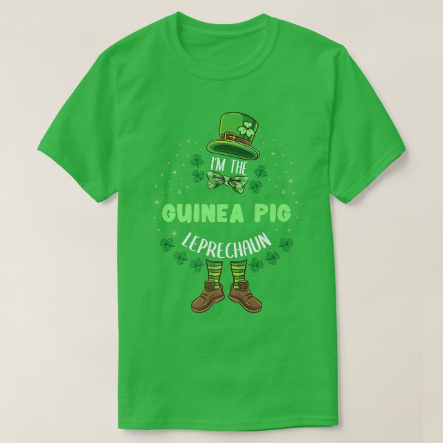 Im Guinea Gris Leprechaun St patricks day T Shirt (Design framsida)