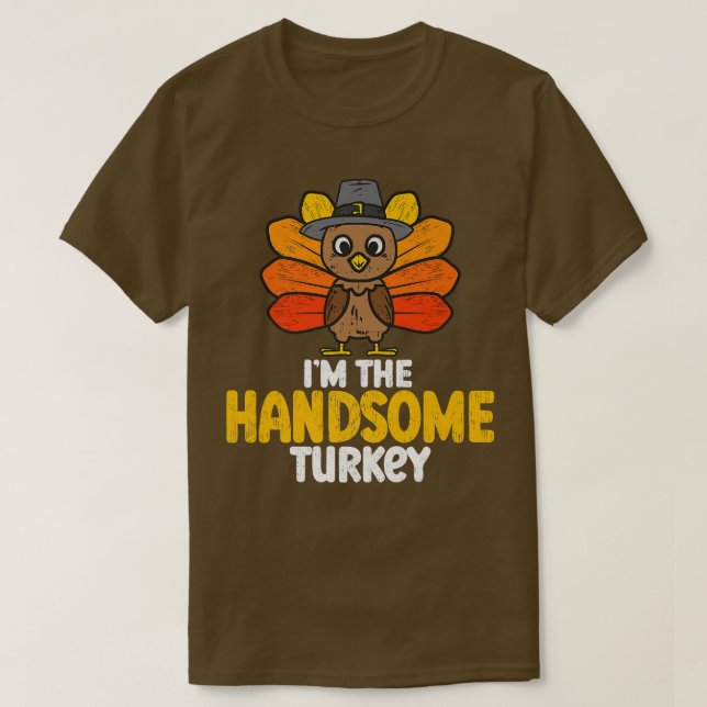Im Handsome Turkey Happy thanksgiving 2022 Aut T Shirt (Design framsida)