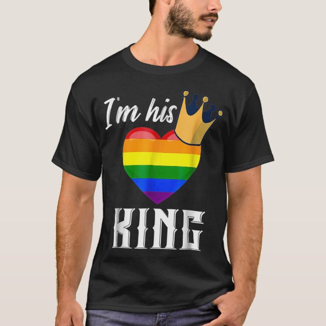 Im Hans Kung LGBTQ Rainbow Heart Gay Boykompis T Shirt (Framsida)