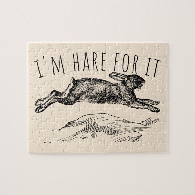 I'm Hare For It Punny Bunny Encouraging Pussel (Horisontell)