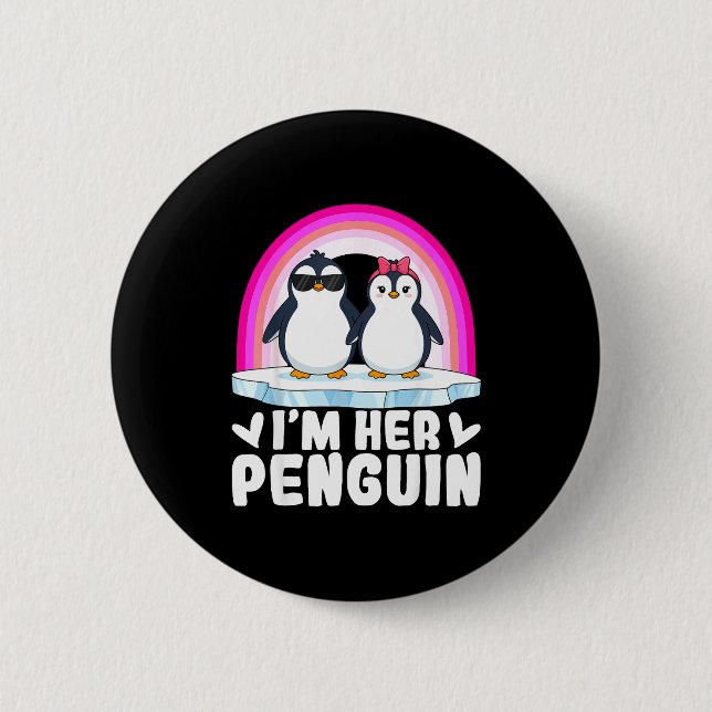 I'm Her Penguin Matching Couple Valentine Love Hea Knapp (Framsida)