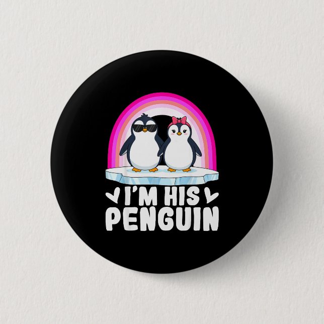 I'm Her Penguin Matching Couple Valentine Love Hea Knapp (Framsida)