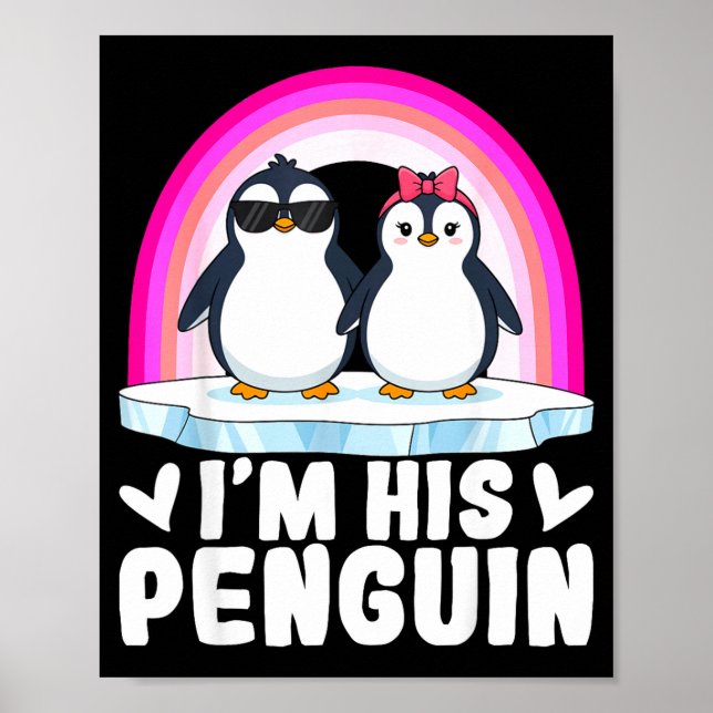 I'm Her Penguin Matching Couple Valentine Love Hea Poster (Framsidan)