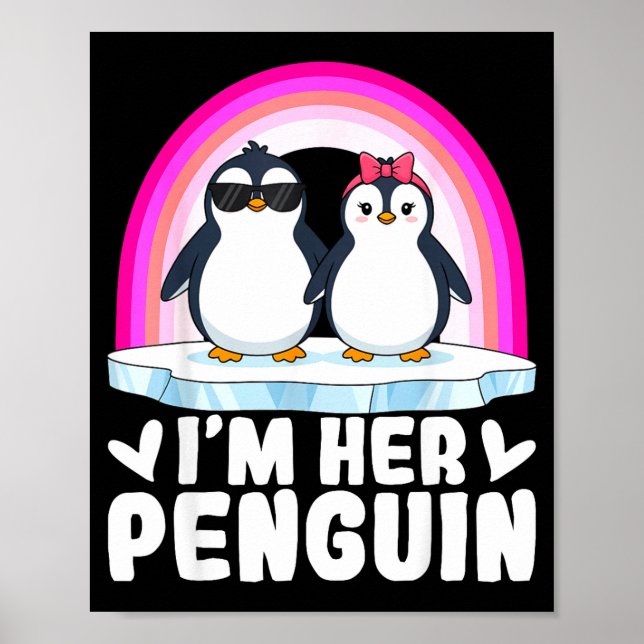 I'm Her Penguin Matching Couple Valentine Love Hea Poster (Framsidan)