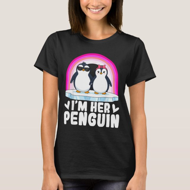 I'm Her Penguin Matching Couple Valentine Love Hea T Shirt (Framsida)