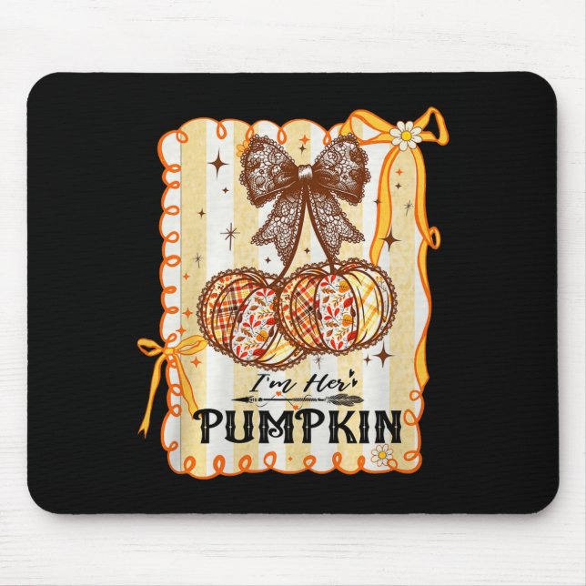 I'm Her Pumpkin Cherry Couple Coquette Bow Fall Th Musmatta (Framsidan)