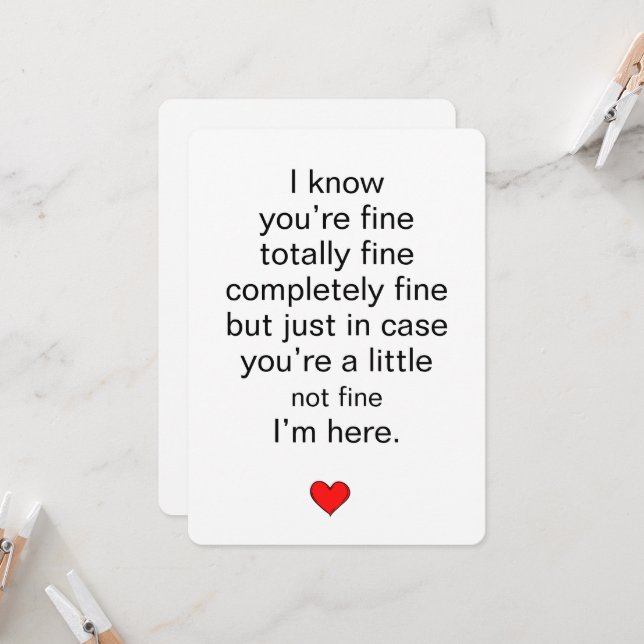 I'm here thinking of you card inbjudningar (Fram/Back In Situ)