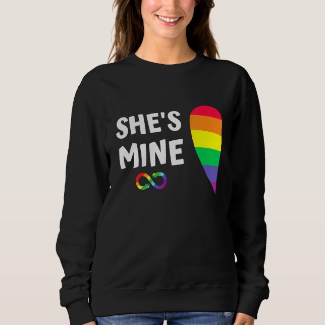 Im Hers delar min matchning för Lesbisk av Pride T Shirt (Framsida)