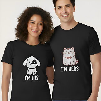 I'm Hers Matching Couples Cat T Shirt