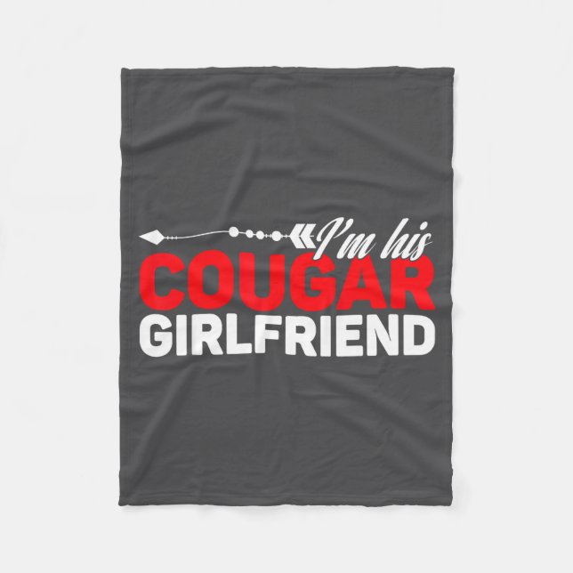 I'm His Cougar Girlfriend Funny Matching Couples Q Fleecefilt (Framsidan)