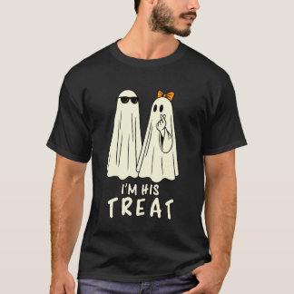 I'm His Treat Ghosts Funny Couple Matching Hallowe T Shirt