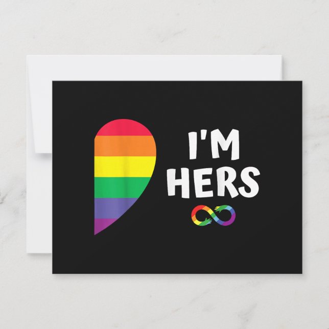 Im-hissar minmatchning för lesbisk av pride julkort (Framsida)