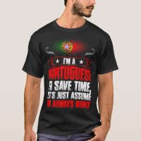 Im höger Tshirt för portugis en alltid