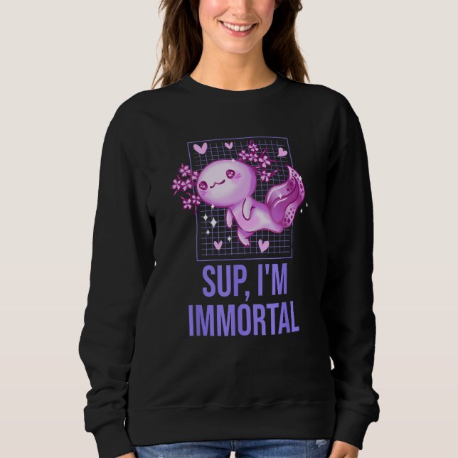 Im Immortal Axolotl Memes Salamander Trending Sea  T Shirt (Framsida)
