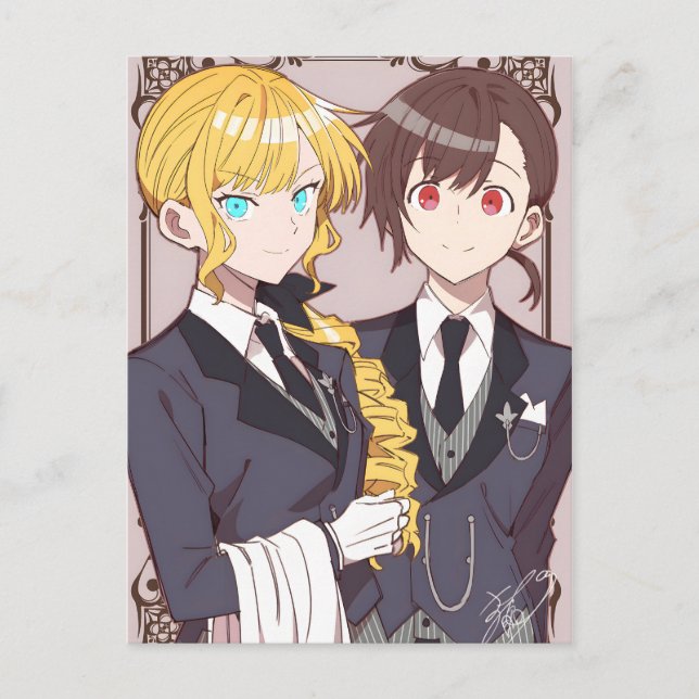 I'm In Love With The Villainess | Rae och Claire  Vykort (Framsida)