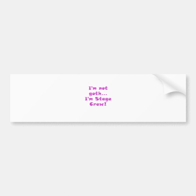 Im inte arrangerar Goth Im besättningen Bildekal (Framsidan)