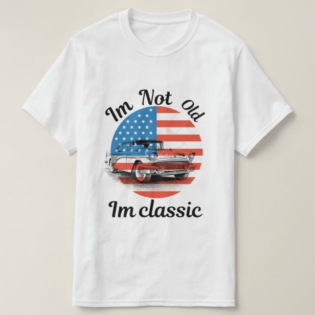 Im inte gammal im Classic T Shirt (Design framsida)