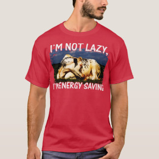 Im inte Lazy Im-energisparande Lazy Cow Älskare T Shirt