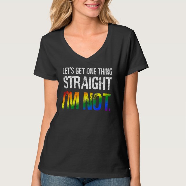 Im Inte Rak Gay pride Lgbt Parad subtle Pri T Shirt (Framsida)