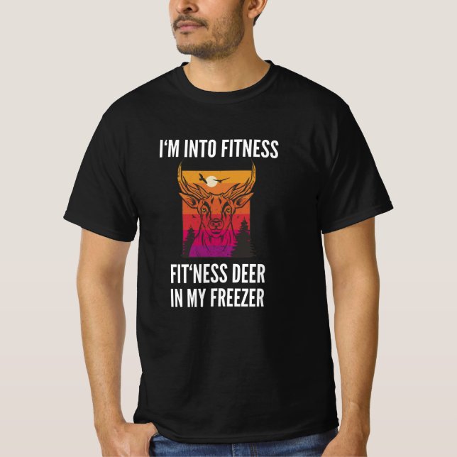 Im Into Fitness Fit Hjort in Freezer T Shirt (Framsida)