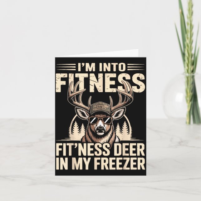 Im Into Fitness Fit'ness My Deer Zer Funny Hunting Kort (Framsida)