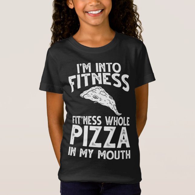 Im Into Fitness Pizza in min mungymma tränare T Shirt (Framsida)