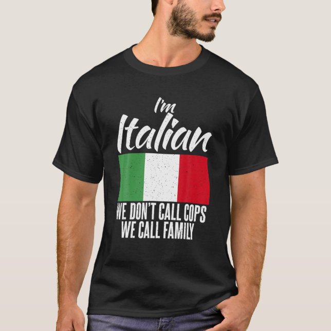 Im Italienska jag pratar med Händer Funny Italiens T Shirt (Framsida)