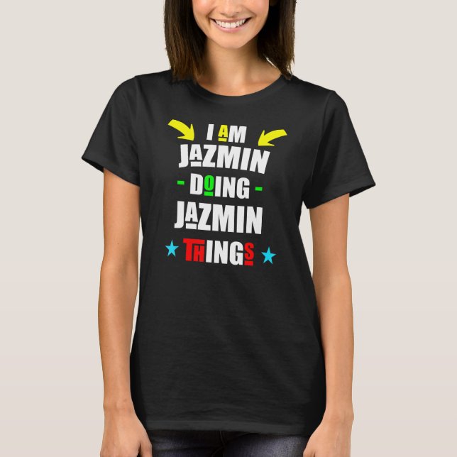 Im Jazmin Doing Jazmin Sak Coola jul T Shirt (Framsida)