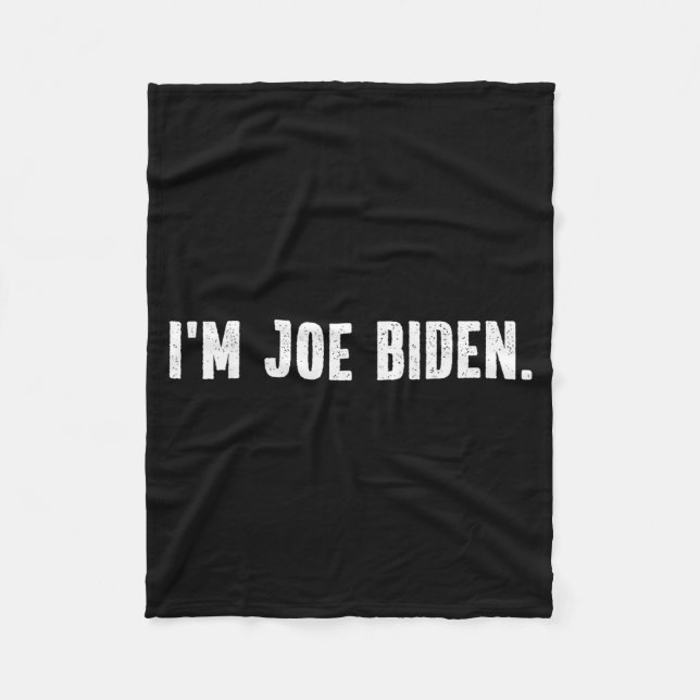 I'm Joe Biden Funny Instant Lazy Halloween Costume Fleecefilt (Framsidan)