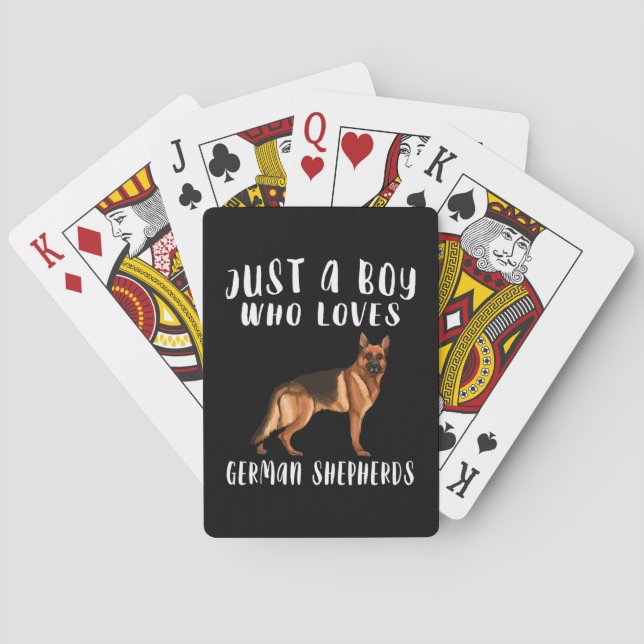 Im Just A Boy Who Loves German Shepherd Casinokort (Baksidan)